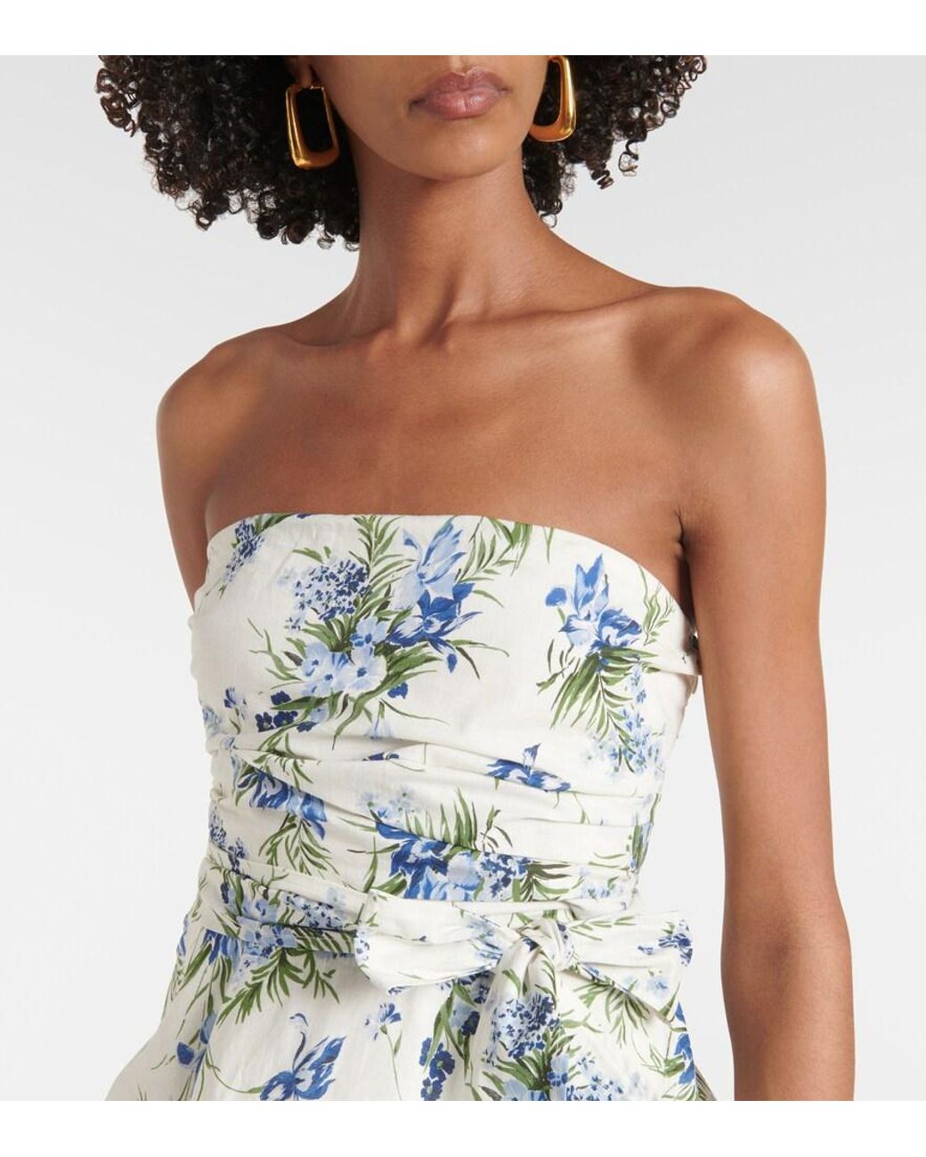 Top De Algodon Con Cinturon Veronica Beard de color White