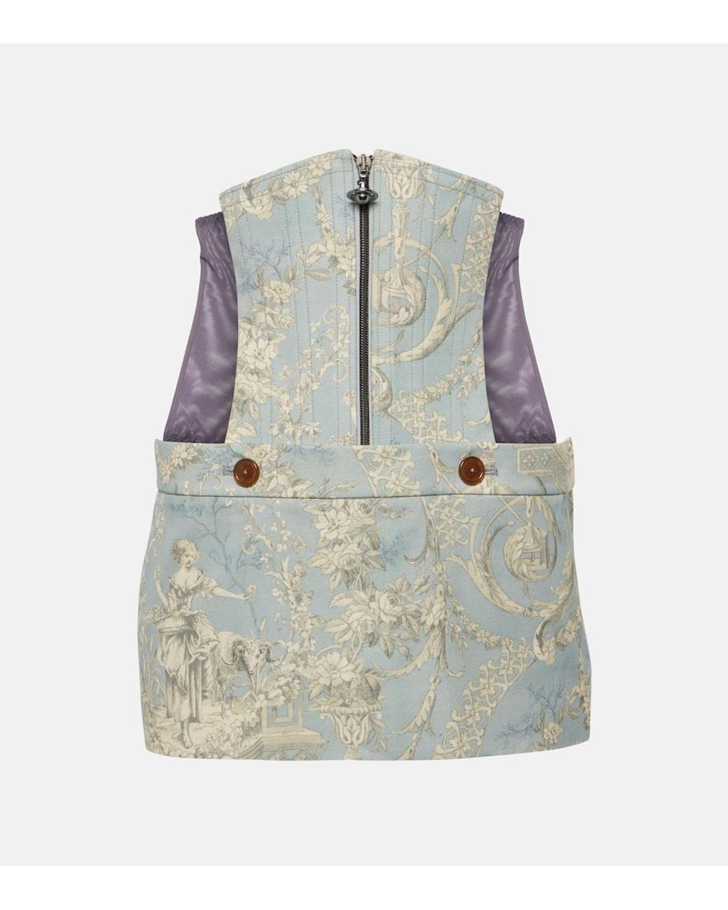 Vivienne Westwood Blue Foam Corset Cotton Miniskirt