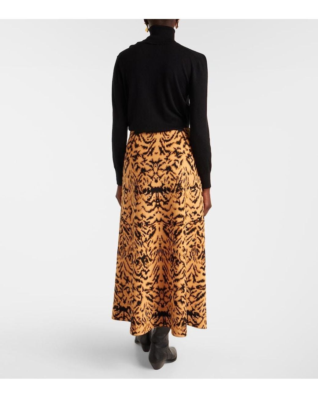 Ulla Johnson Metallic Lani Jacquard Midi Skirt