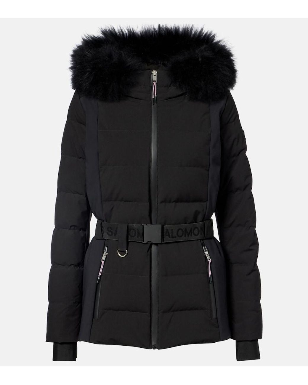 Yves Salomon Black Doudoune 64Cm Ski Jacket