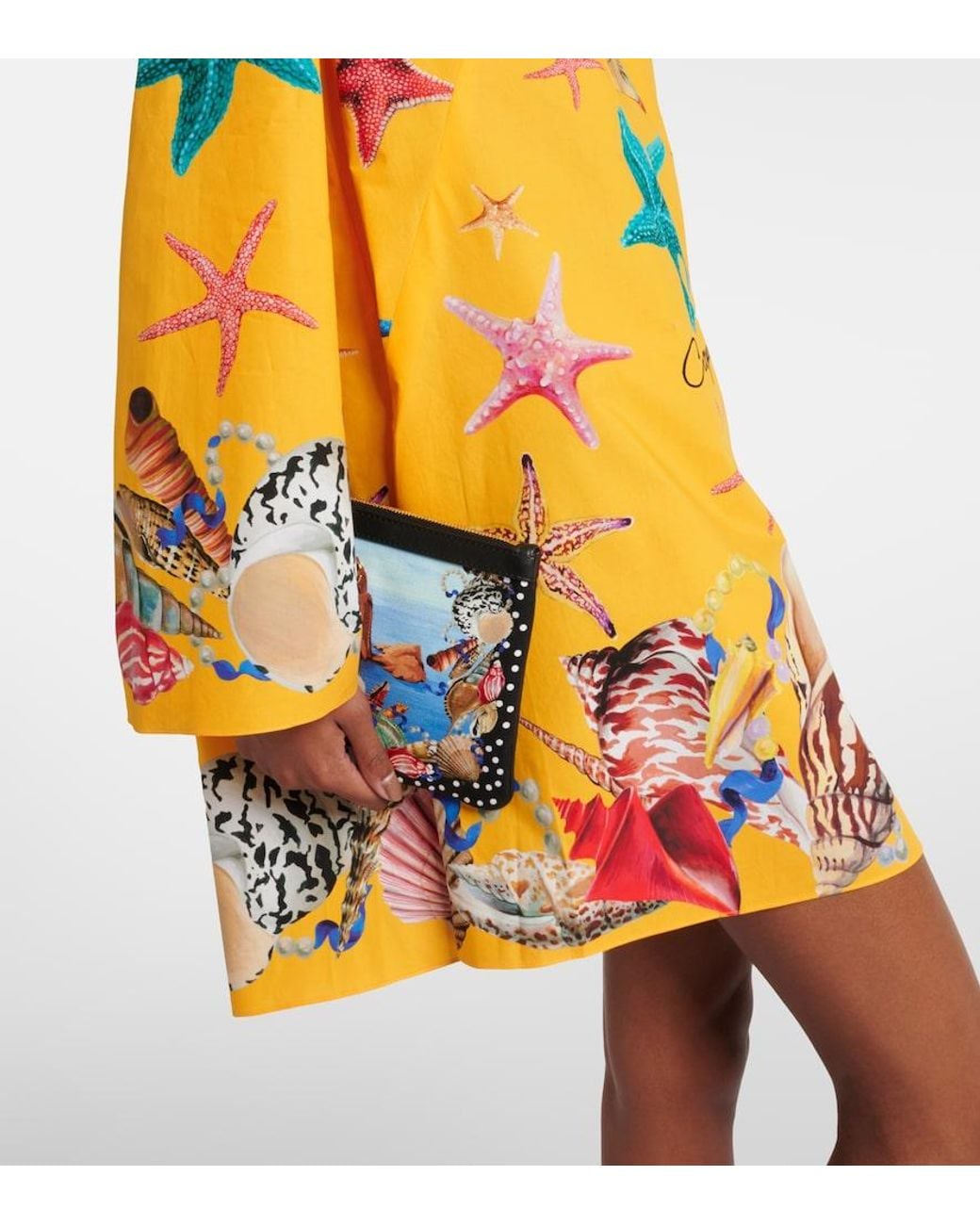 Dolce & Gabbana Yellow Capri Printed Cotton Tunic