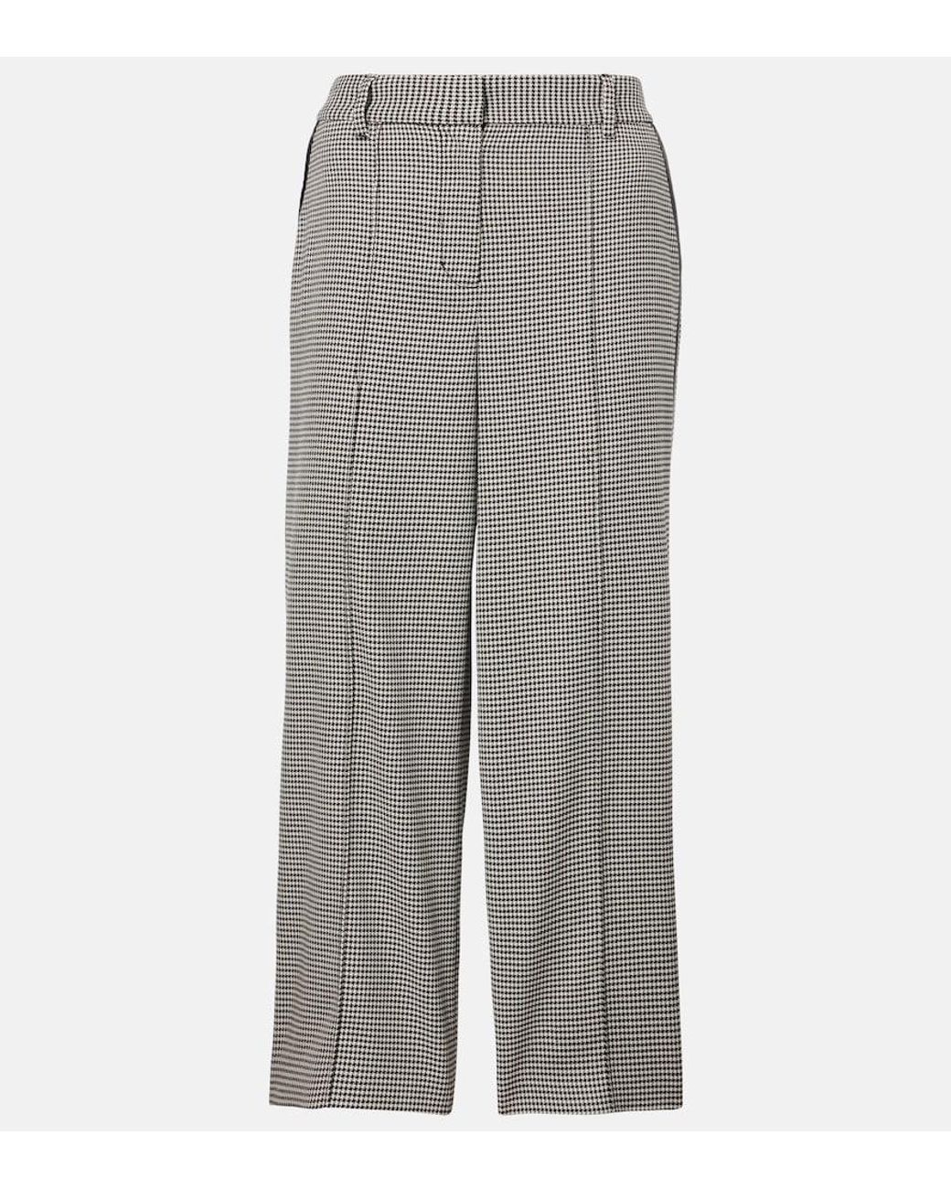 Jonathan Simkhai Gray Miki Checked Capri Pants