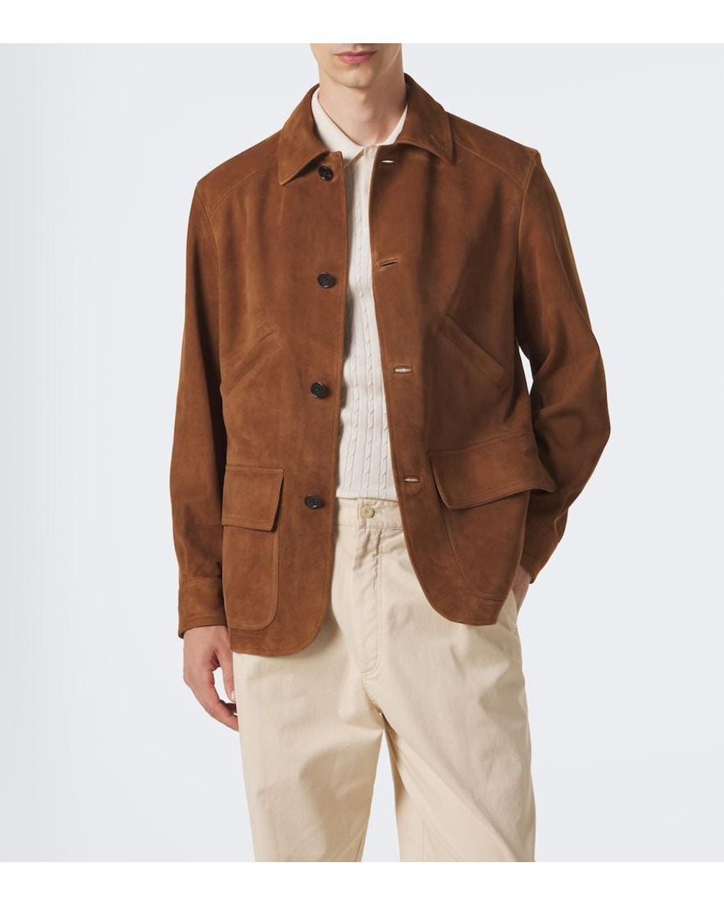 Ralph Lauren Brown Suede Jacket for men