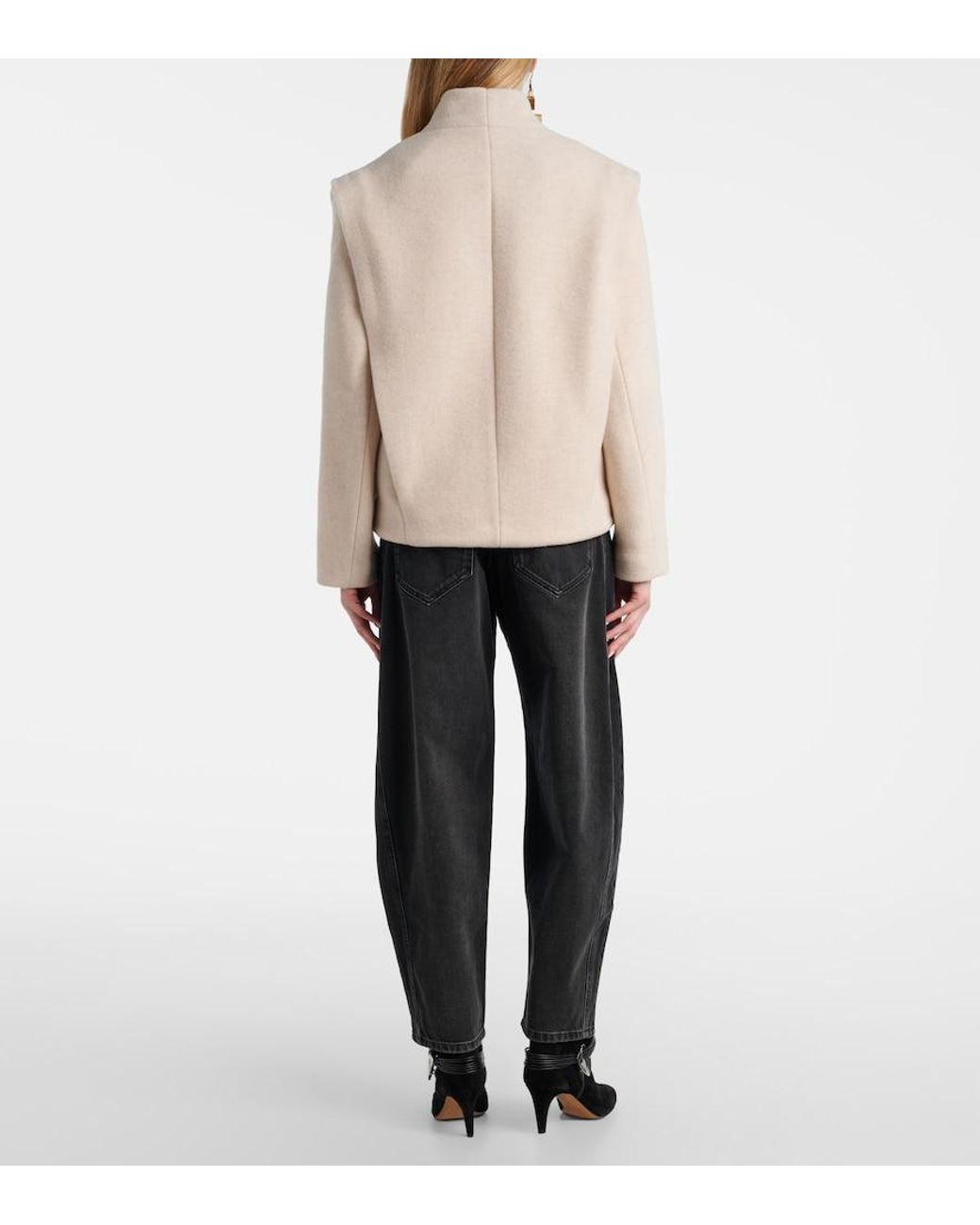 Isabel Marant Natural Dyogo Wool-Blend Jacket