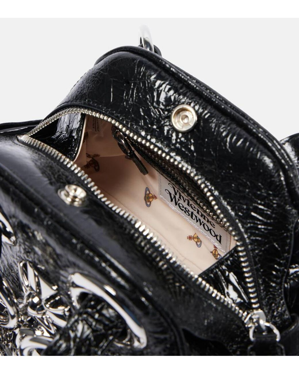 Vivienne Westwood Archive Chain Small Shoulder Bag in White | Lyst