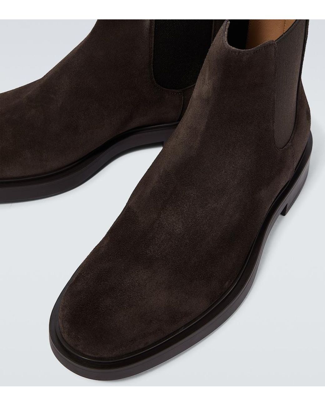 Gianvito Rossi Black Douglas Suede Chelsea Boots for men