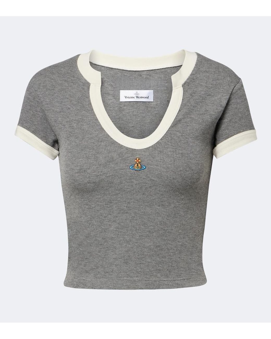 Vivienne Westwood Gray Baby Lima Ribbed-Knit T-Shirt