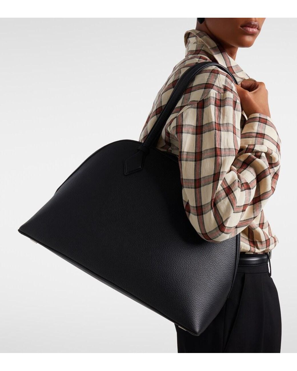 A.Emery Black Harnick Medium Leather Shoulder Bag