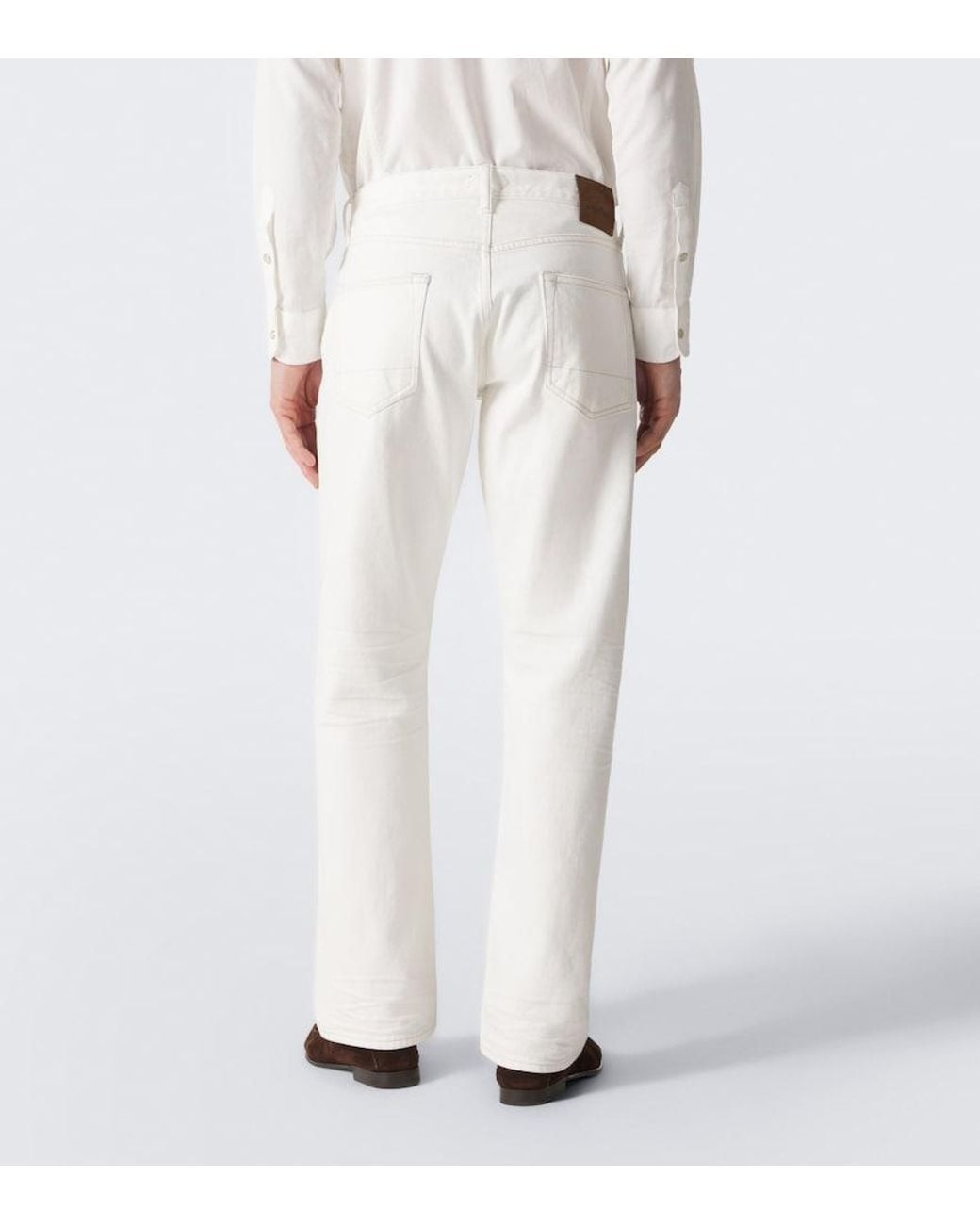 Tom Ford White '50S Straight Jeans for men
