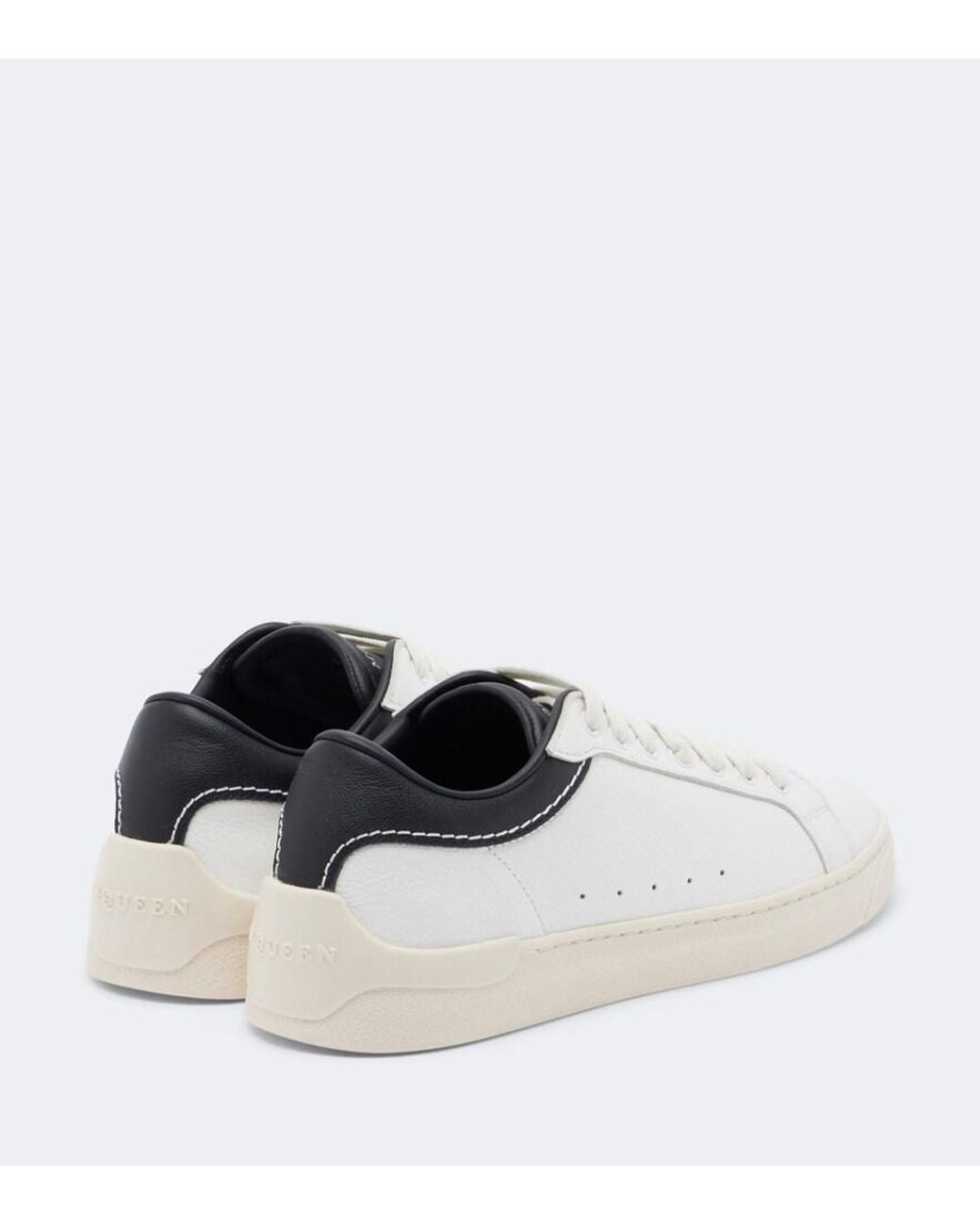 McQueen White Axle Leather Sneakers
