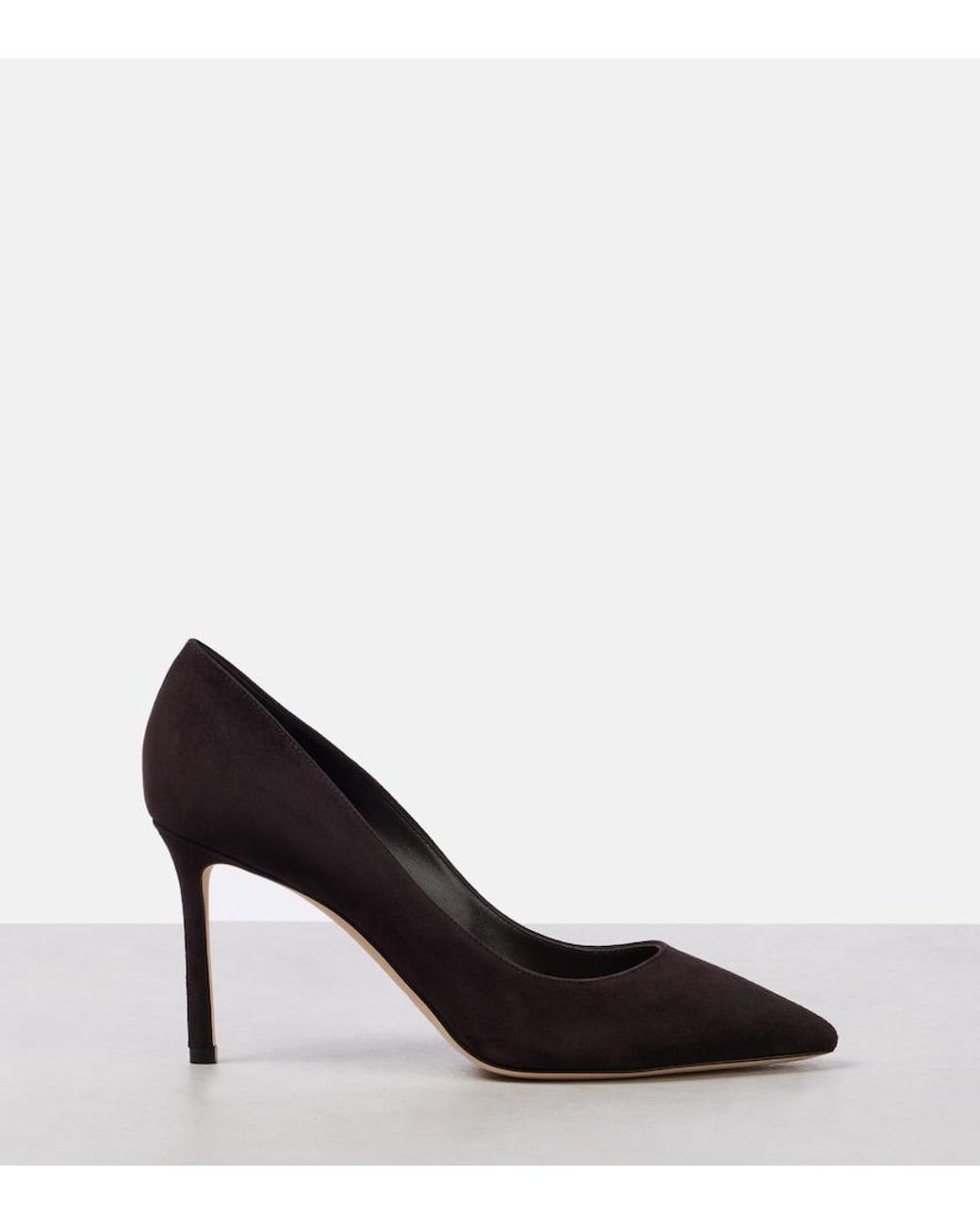 Jimmy Choo Black Romy 85 Suede Pumps