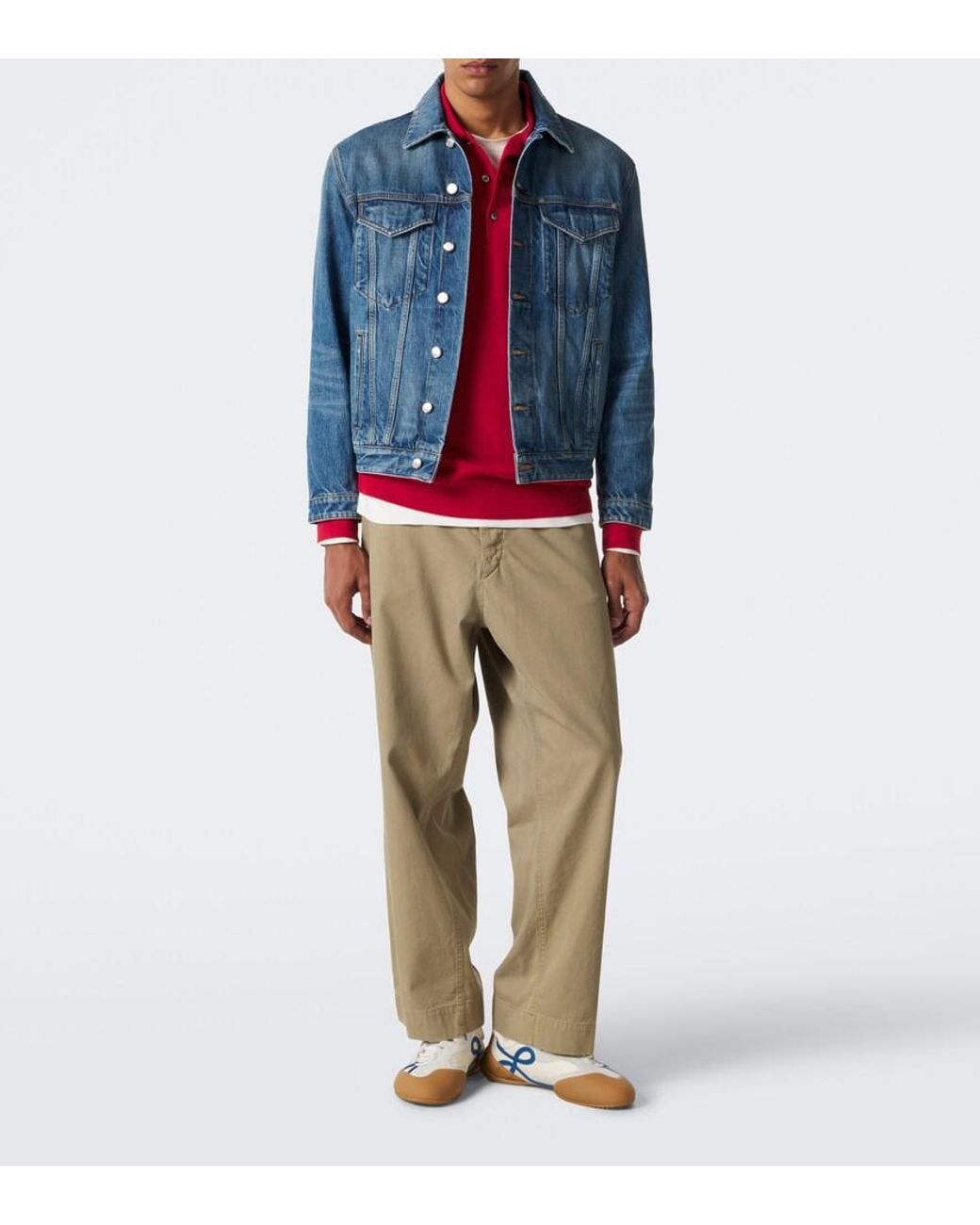 A.PRESSE Red Wool Polo Sweater for men