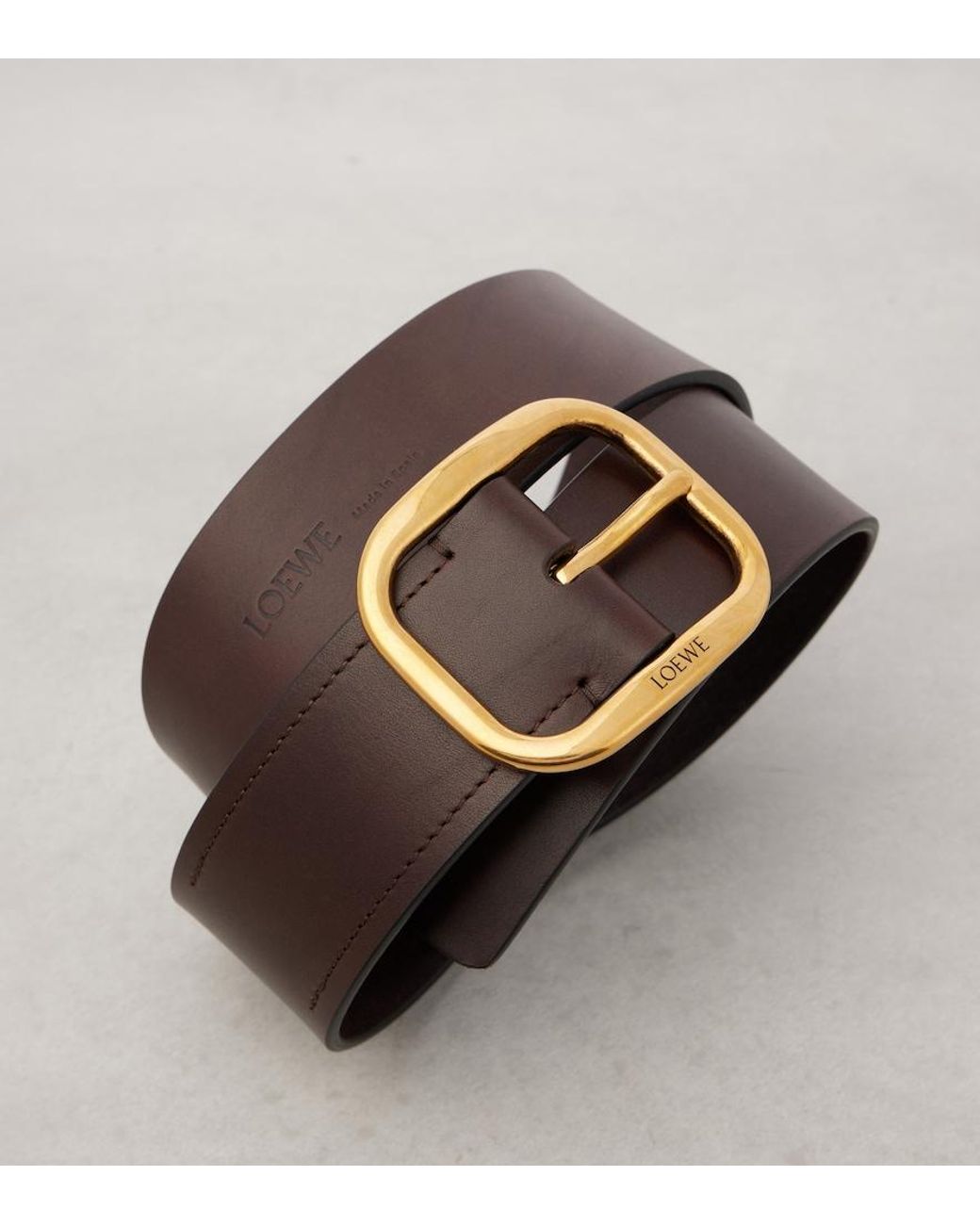 Loewe Brown Rounded Leather Belt