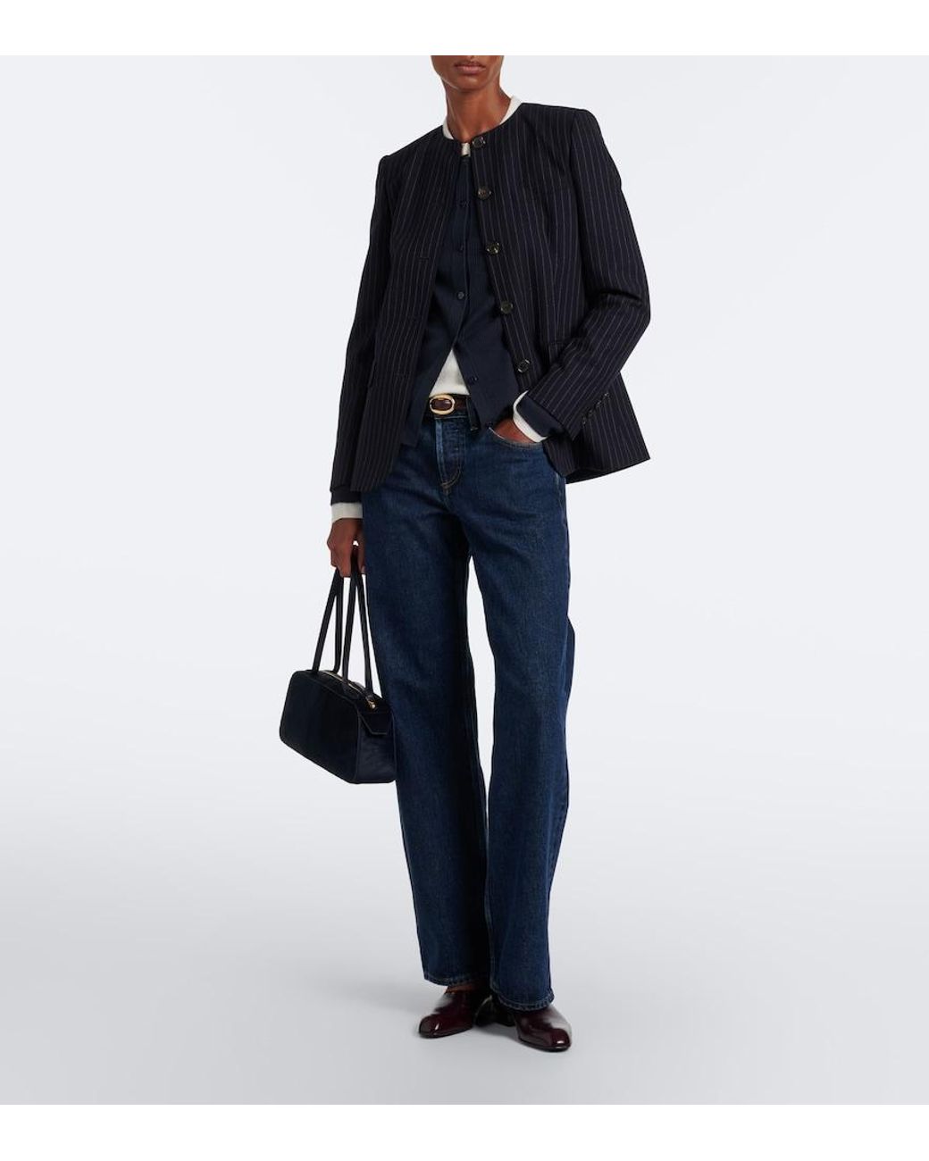 Agolde Blue Low Rise Loose Wide-Leg Jeans