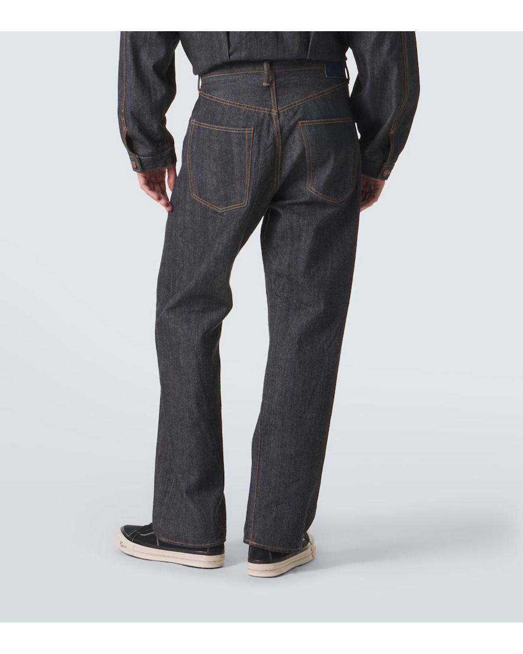 Visvim Gray Social Sculpture Straight Jeans for men