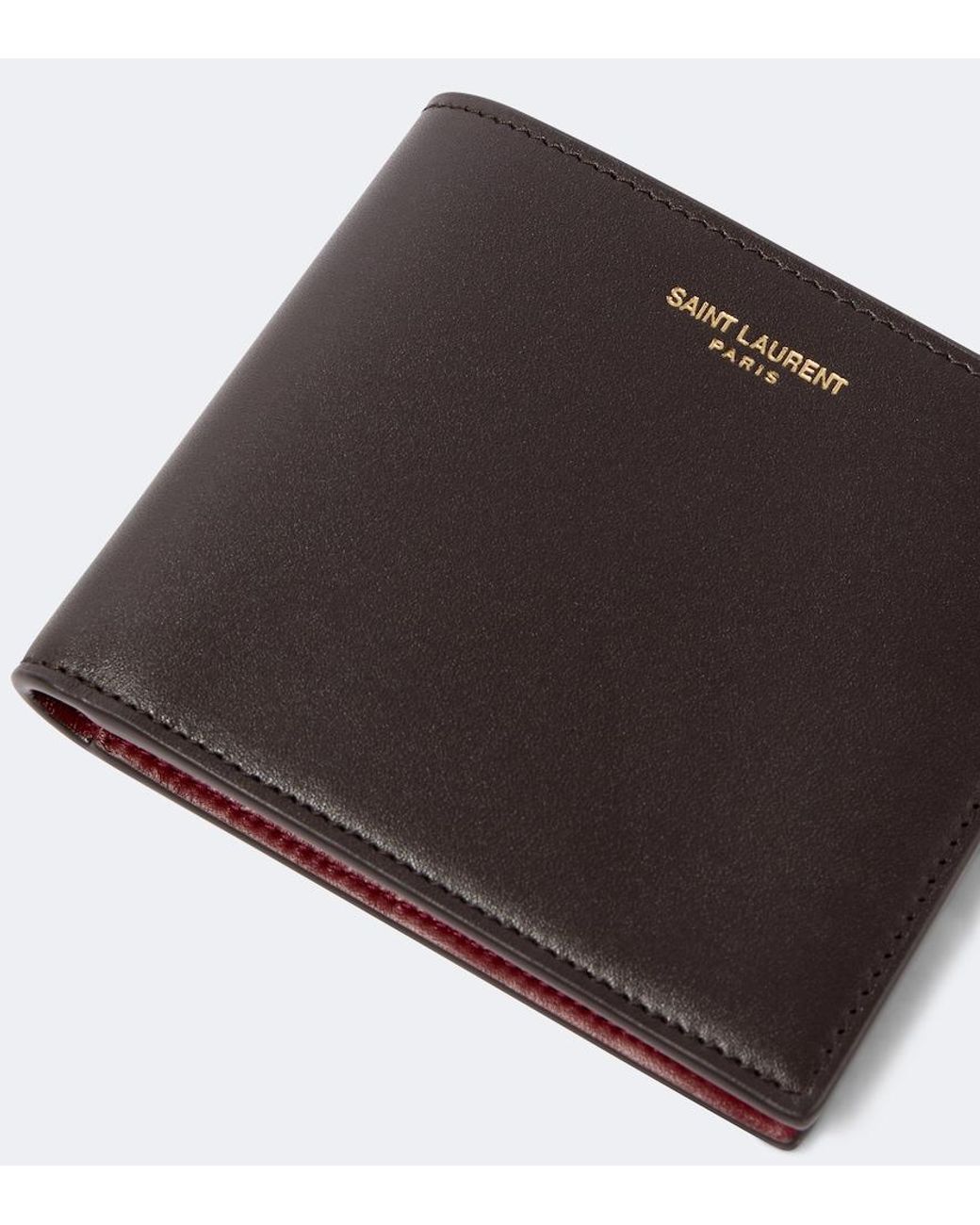 Saint Laurent Black Leather Bifold Wallet for men