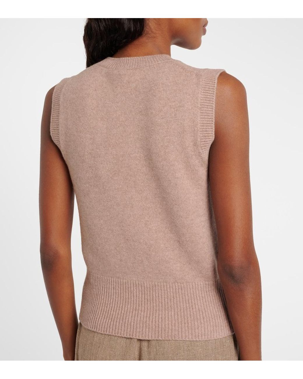 Loro Piana Pink Cashmere And Silk Sweater Vest