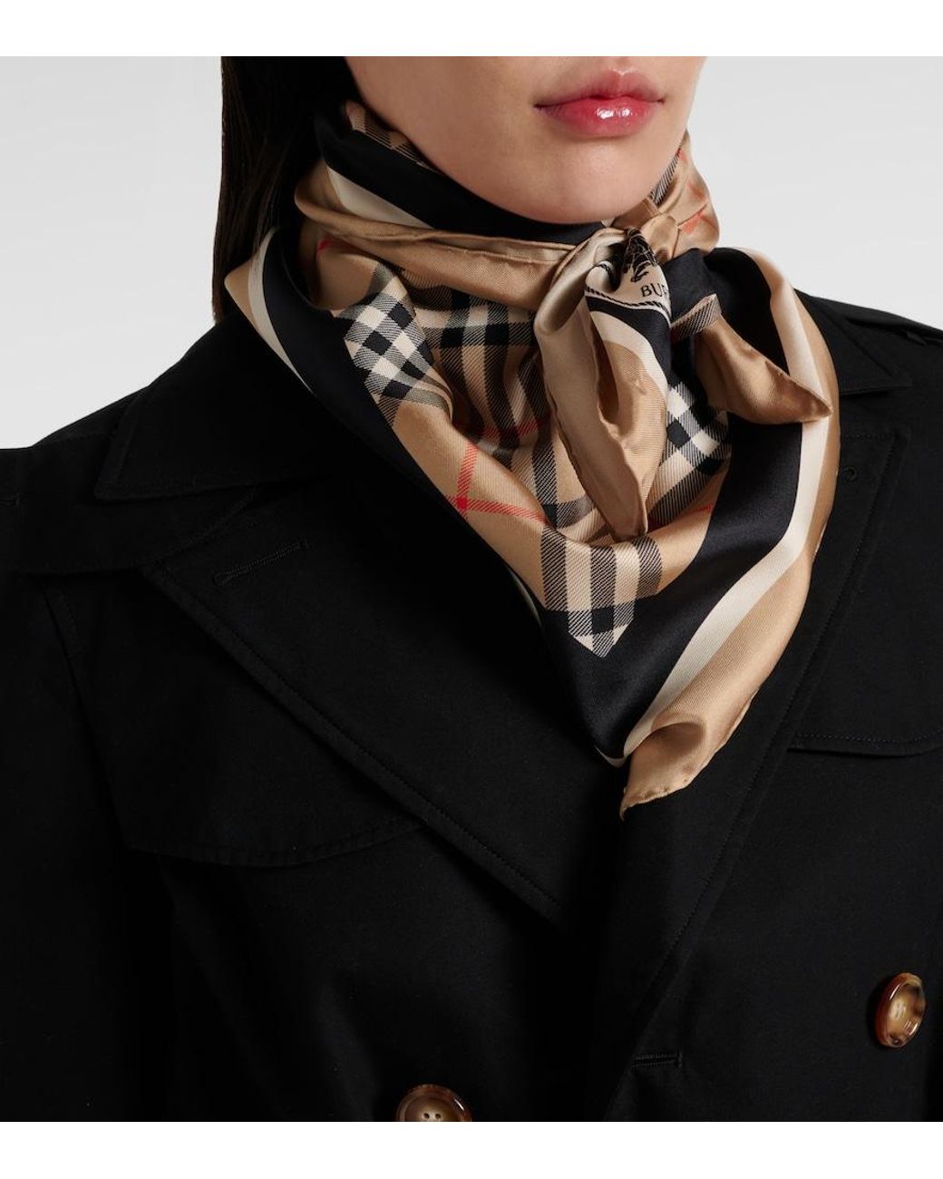 Sciarpa Check di Burberry in Metallic