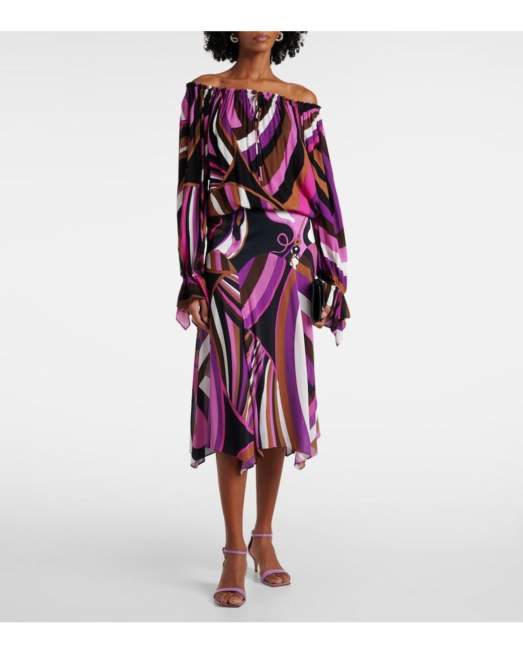 Gianvito Rossi Purple Rhys 55 Patent Leather Sandals