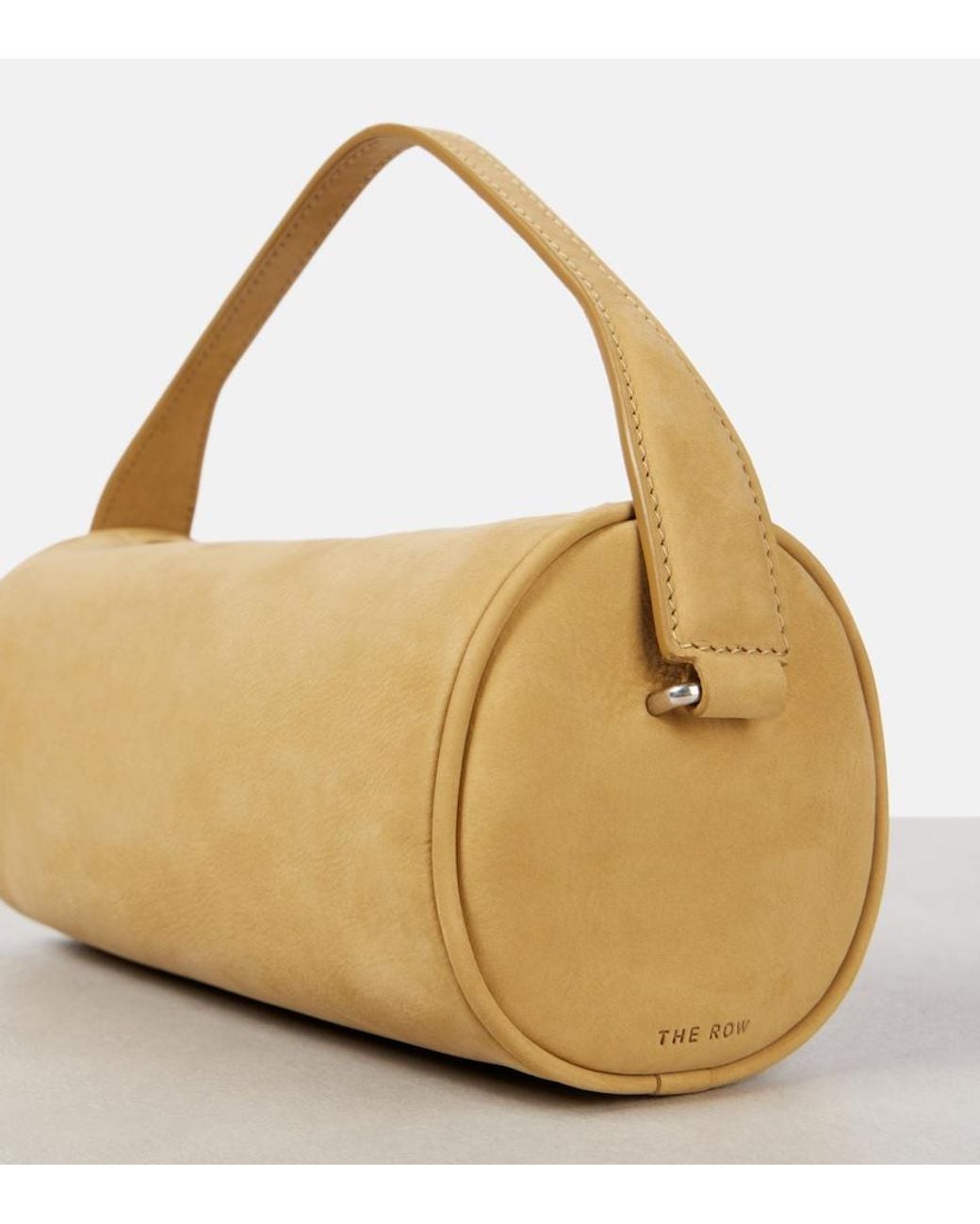 The Row Natural Tote Bag Round '90S Aus Veloursleder