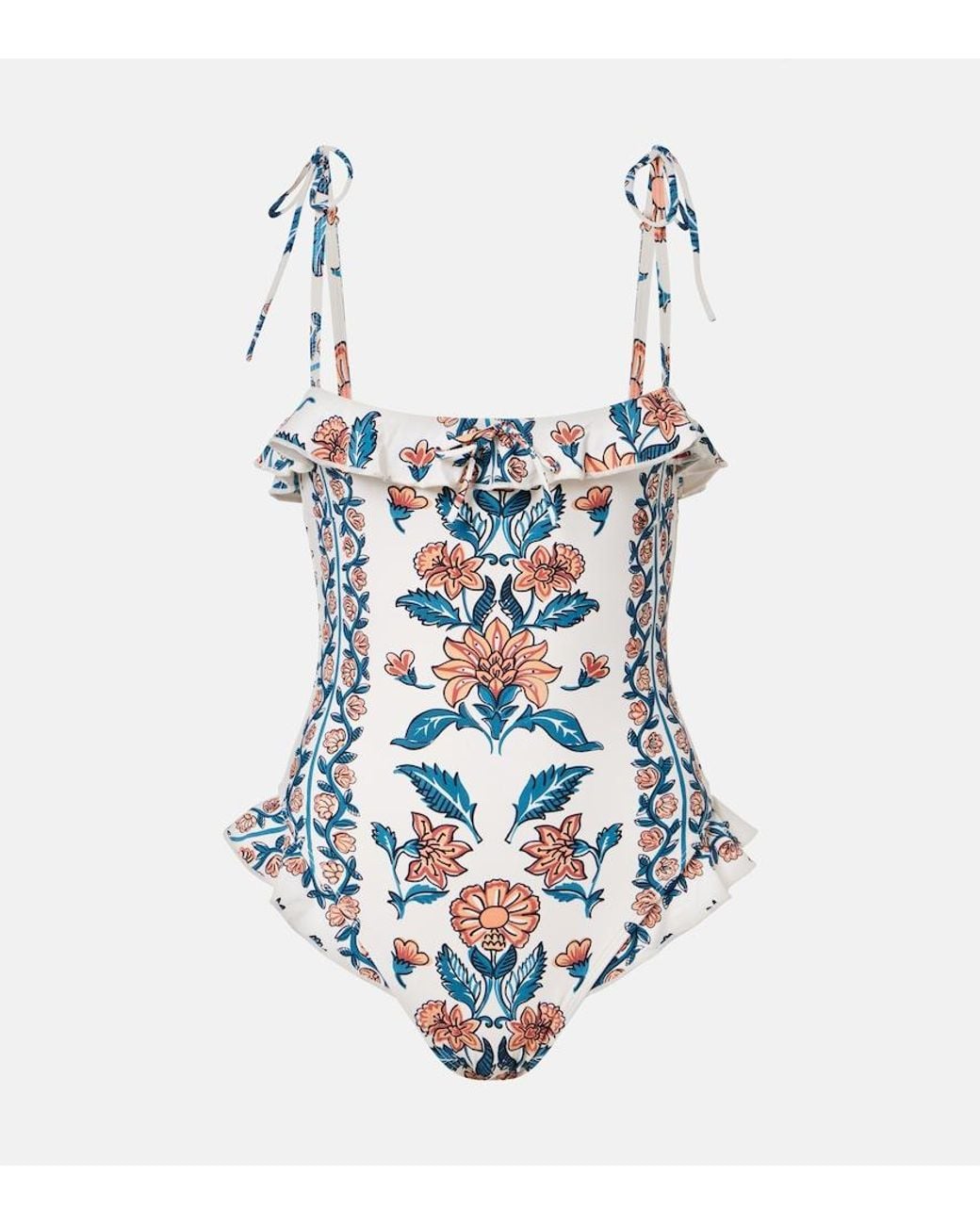 Montce Blue Jacelyn Floral Ruffled Swimsuit