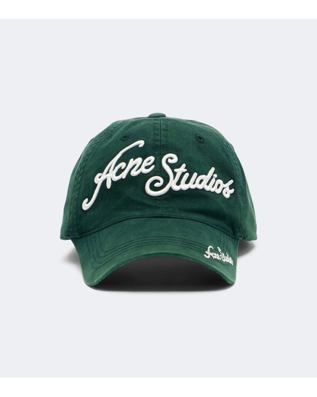 Acne Green Baseballcap Aus Denim
