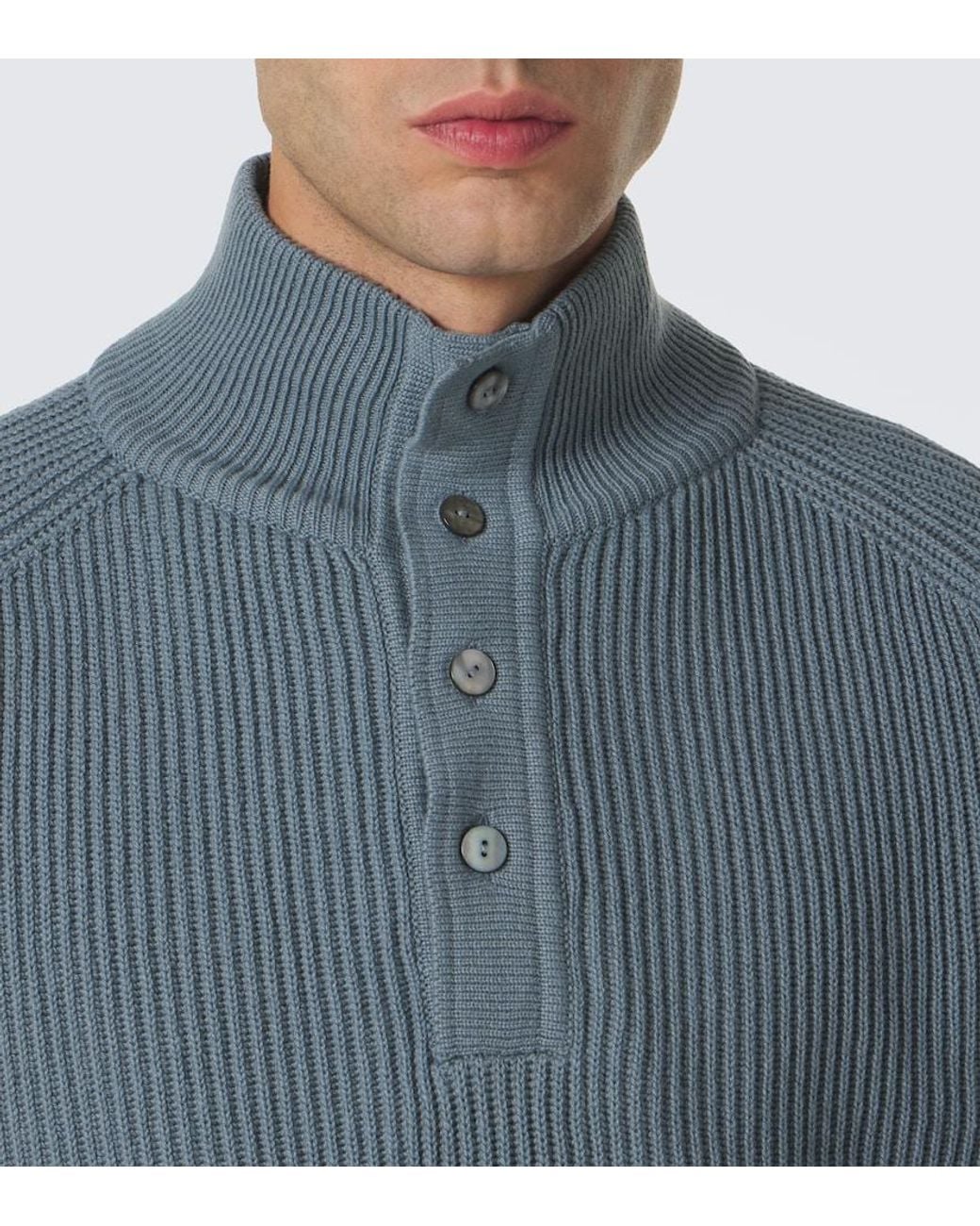 STÒFFA Blue Cashmere Sweater for men