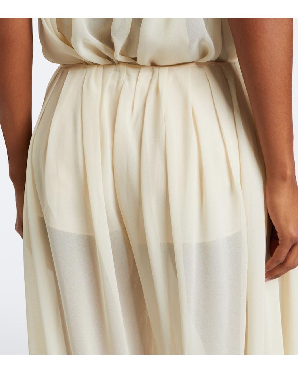 De La Vali Natural Ines Chiffon Balloon Pants