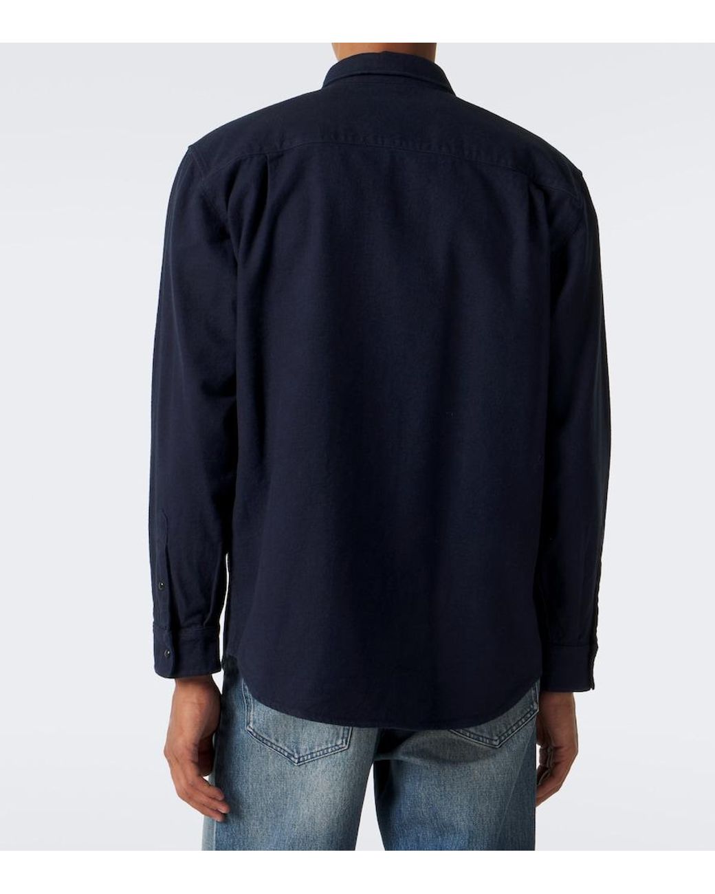 Stone Island Blue Cotton Poplin Shirt for men