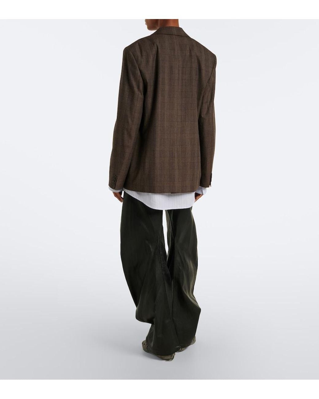 Acne Black Coated Barrel-Leg Jeans