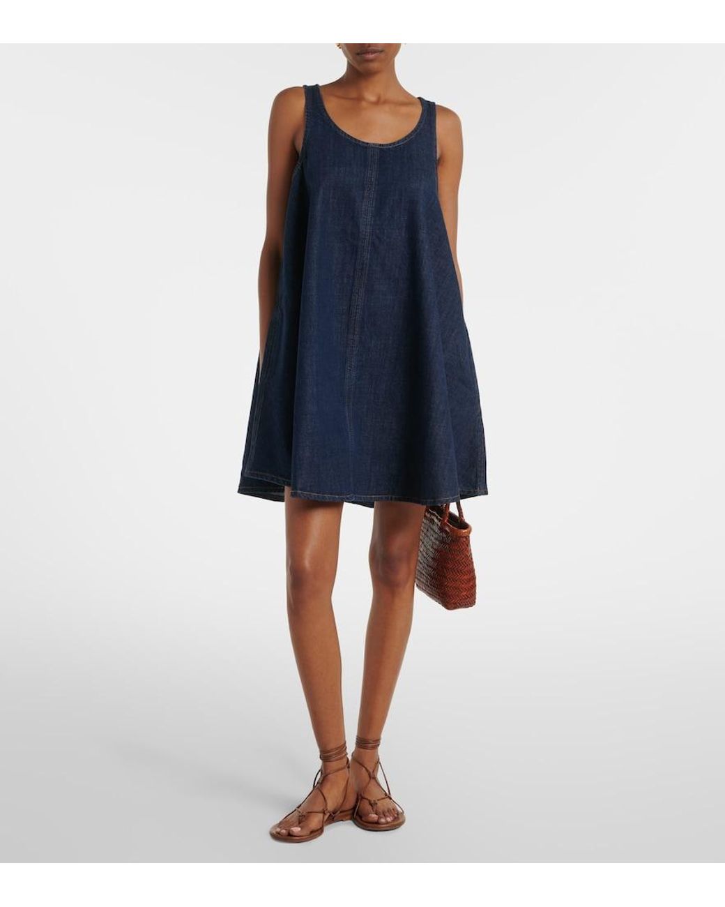 FRAME Blue Skipper Denim Minidress