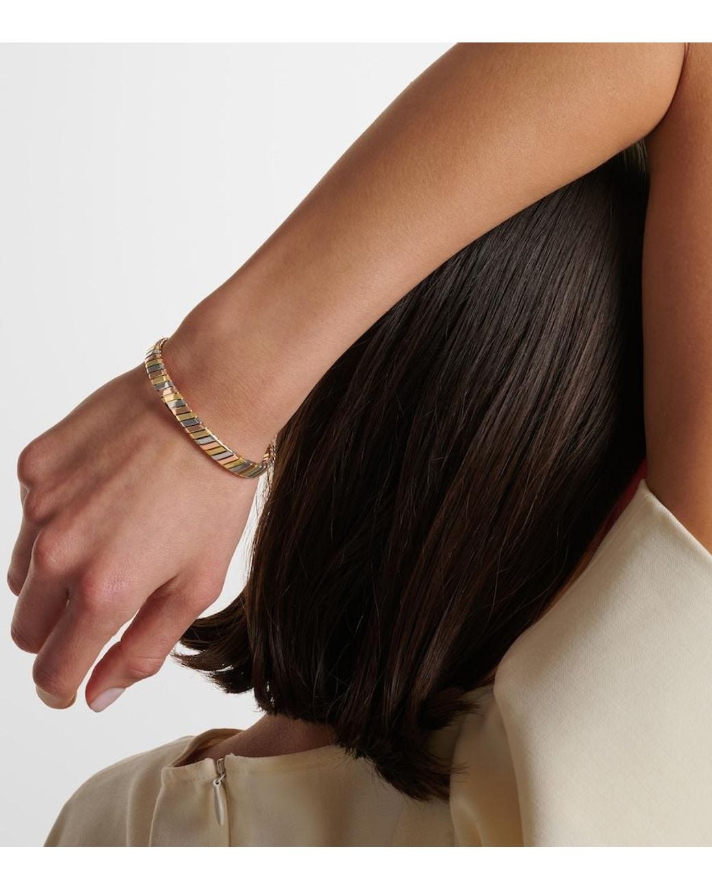 BVLGARI Metallic Tubogas 18Kt, Rose, And Bracelet