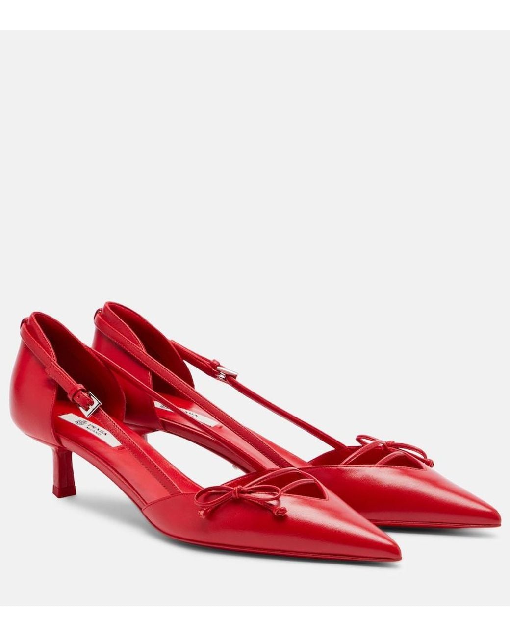 Prada Red Pumps Aus Leder