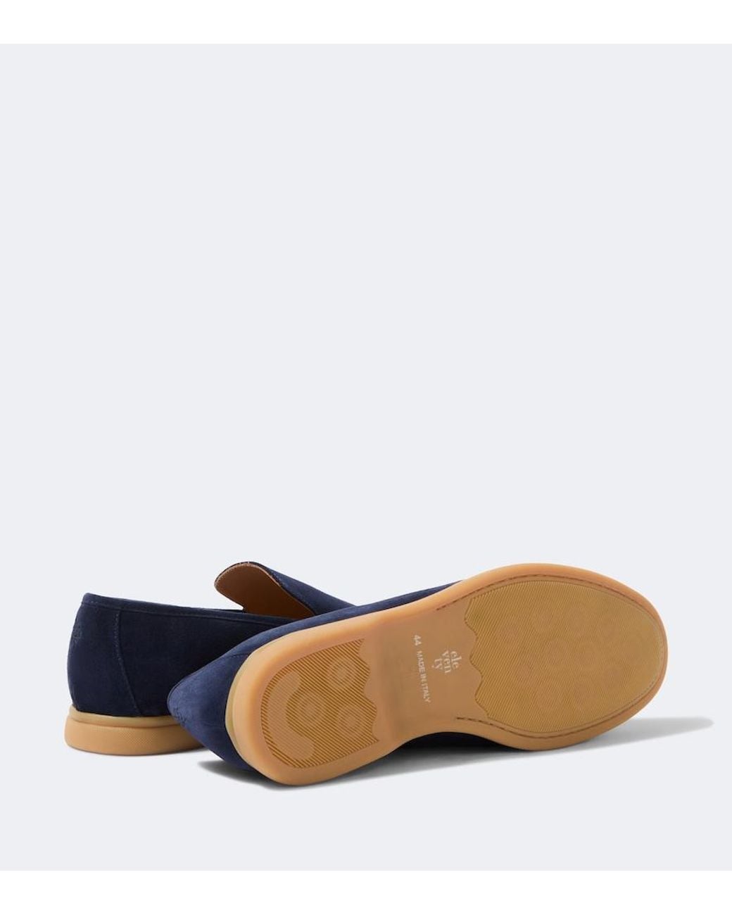 Eleventy Blue Suede Loafers for men