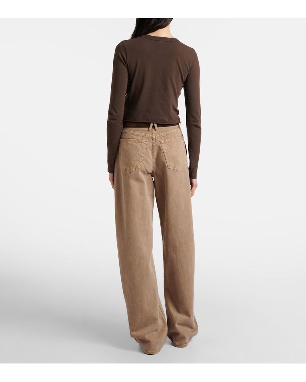 SLVRLAKE Denim Natural Cassie High-Rise Straight Jeans