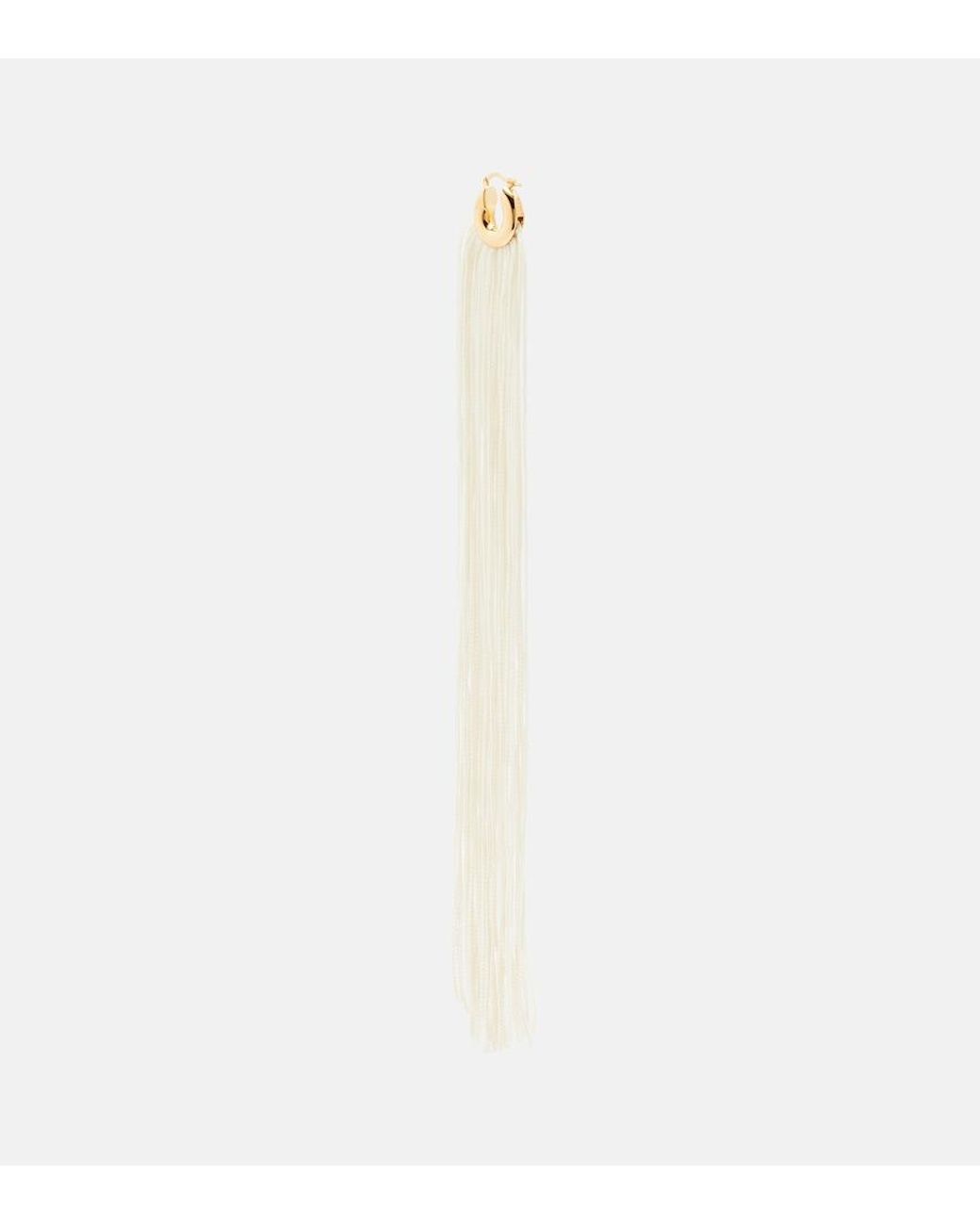 Jil Sander White Ohrringe