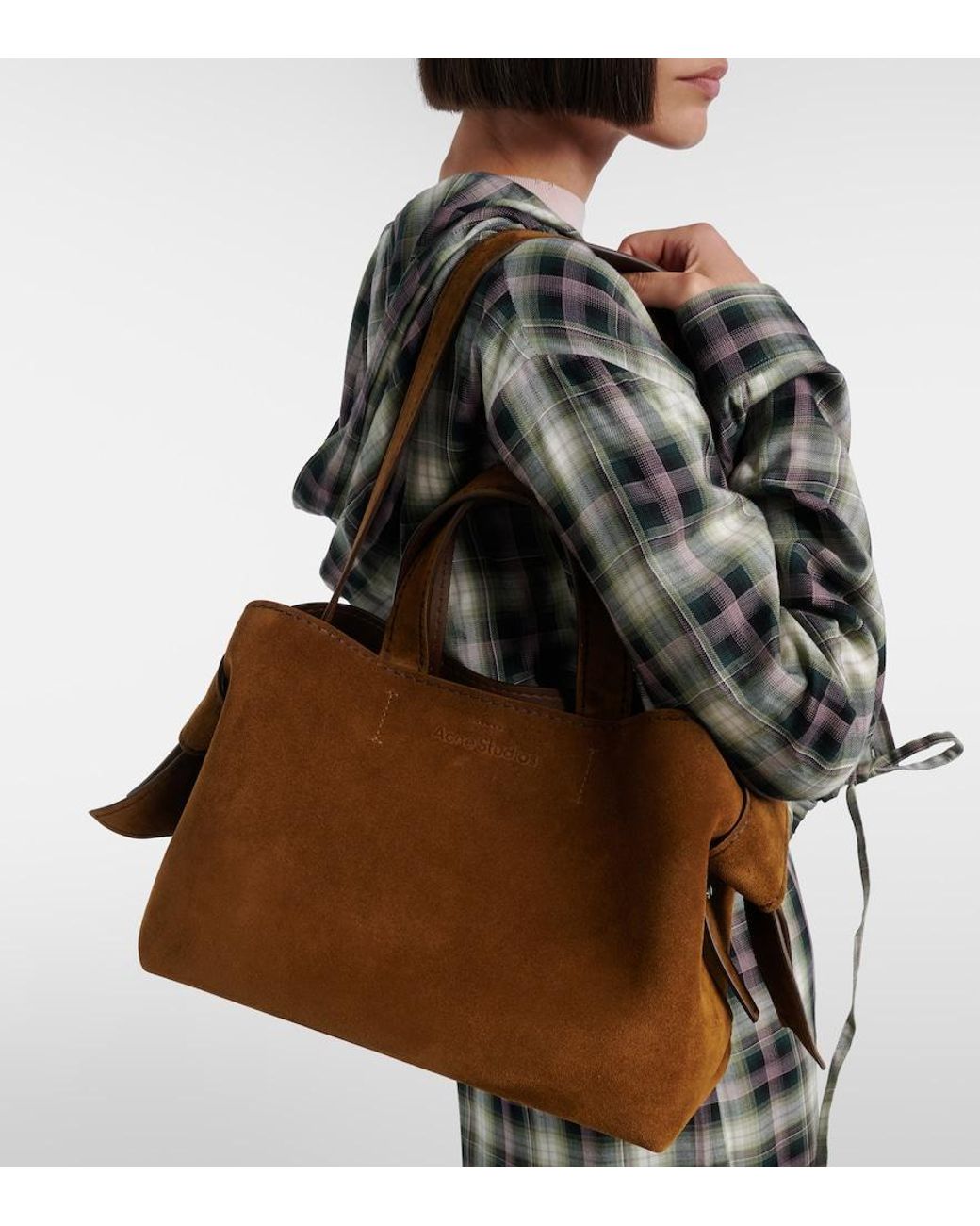 Acne Brown Musubi Suede Tote Bag