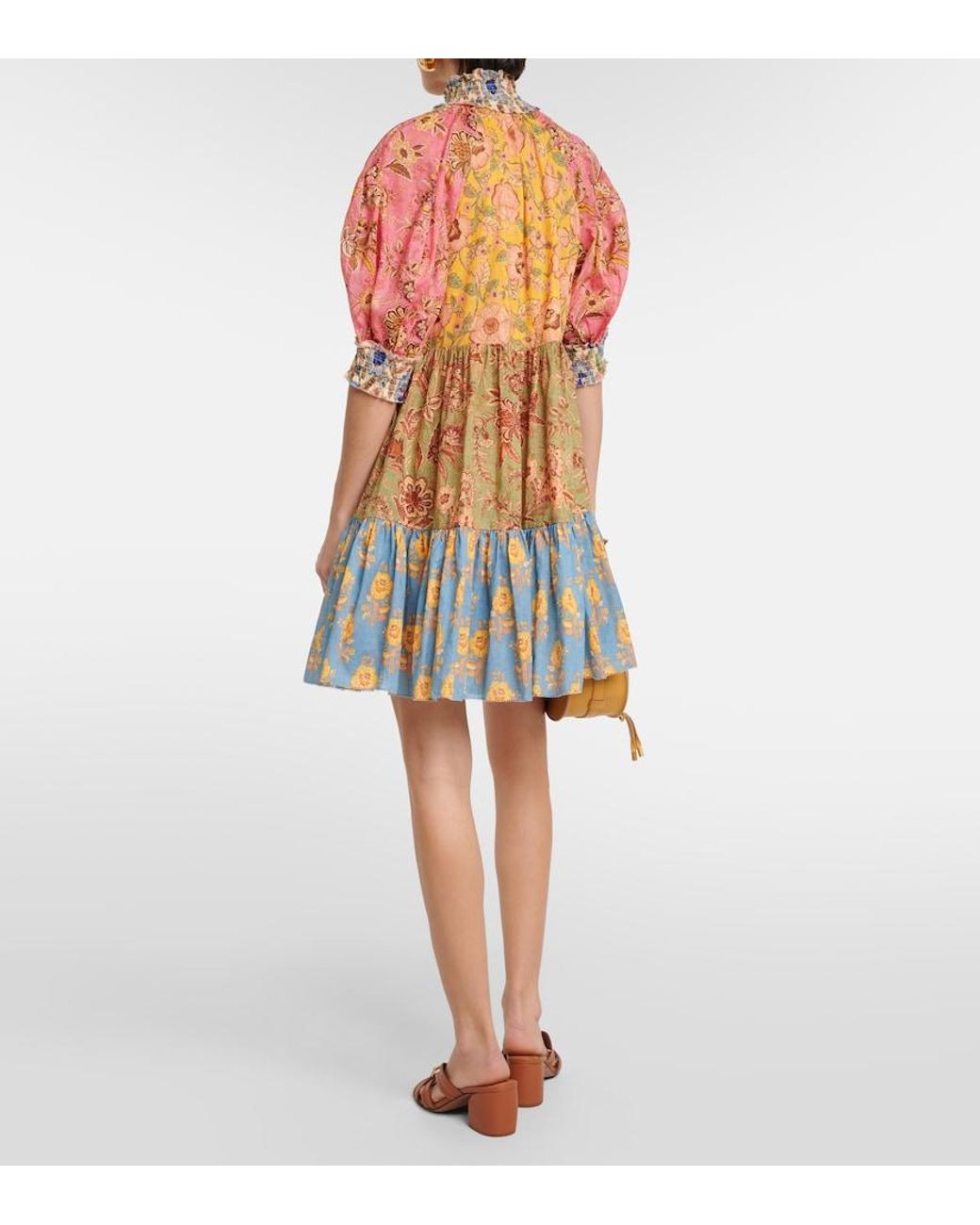 Zimmermann Multicolor Junie Floral Cotton Minidress