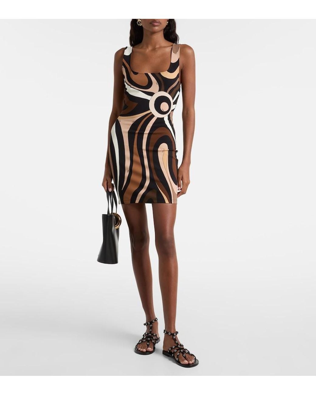 Emilio Pucci Black Marmo Jersey Minidress
