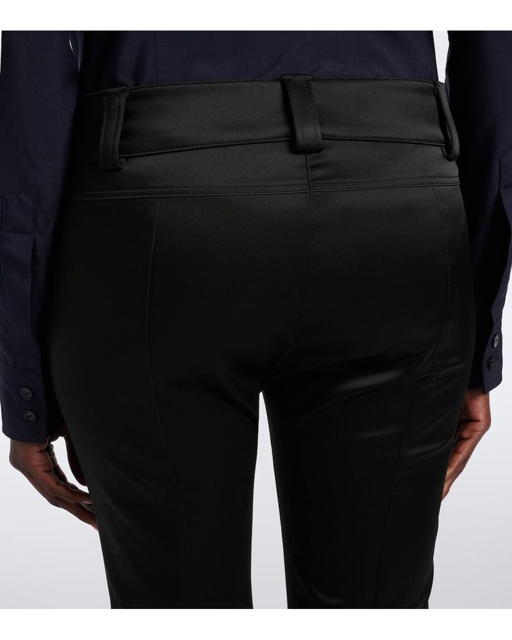 Gucci Black Satin Flared Pants