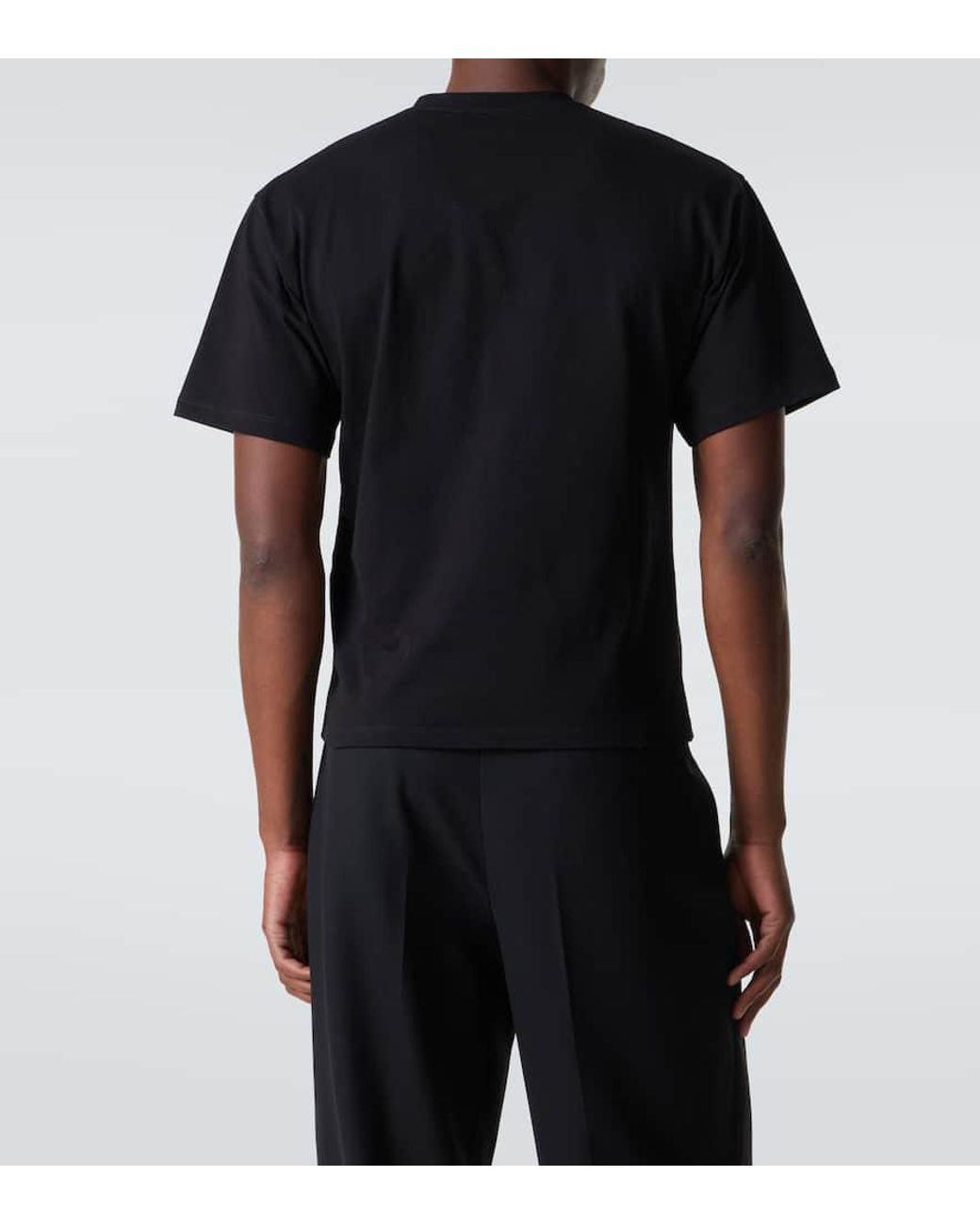 Saint Laurent T-Shirt Aus Baumwoll-Jersey in Black für Herren