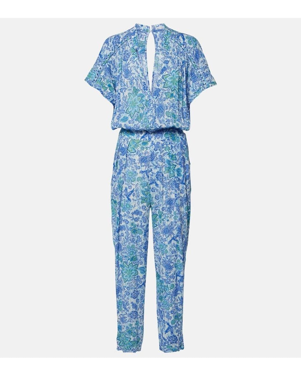 Poupette Blue Printed Jumpsuit