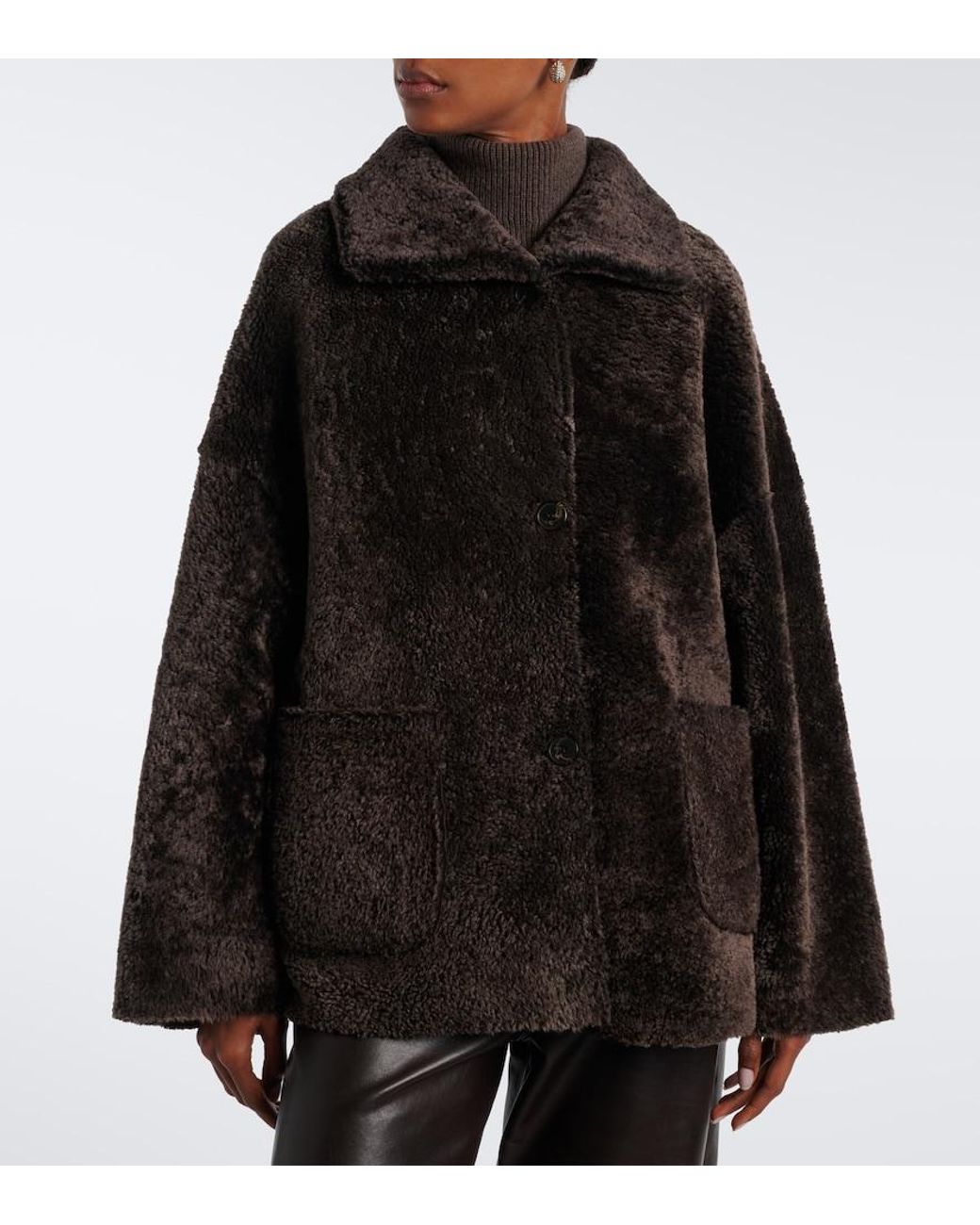 Arma Black Isabella Reversible Shearling Jacket