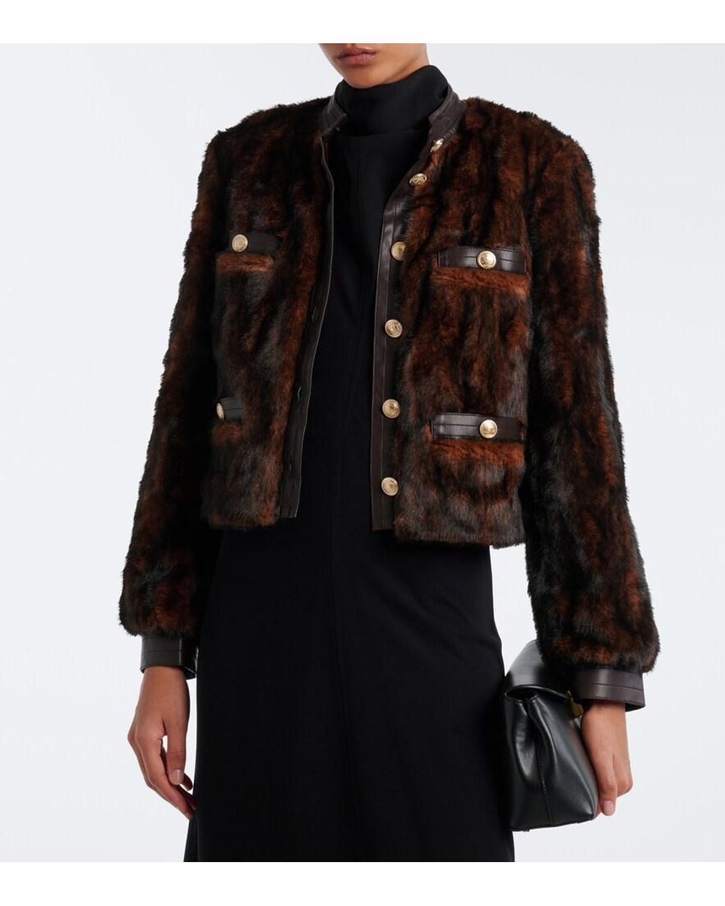 Rixo Brown Jina Cropped Jacket