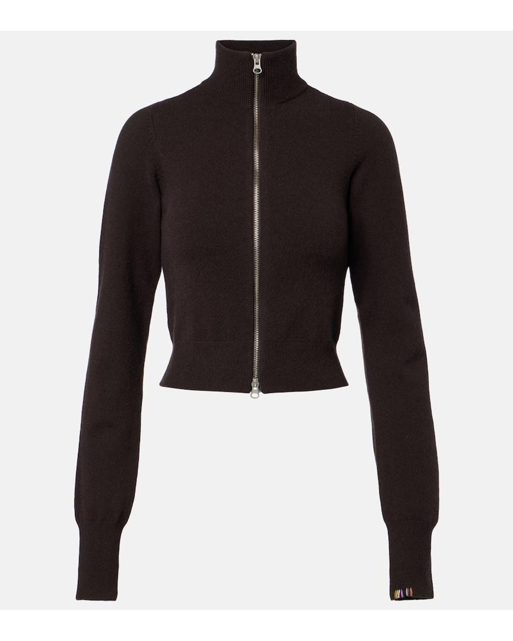 Extreme Cashmere Black N°302 Lemon Cashmere-Blend Zip-Up Cardigan
