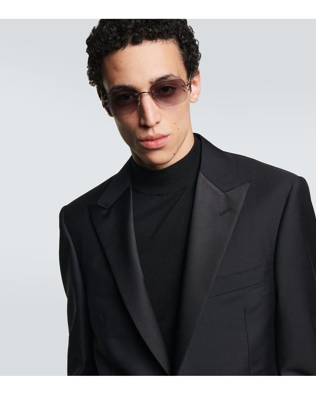 Cartier Metallic Monogram Rectangular Sunglasses for men