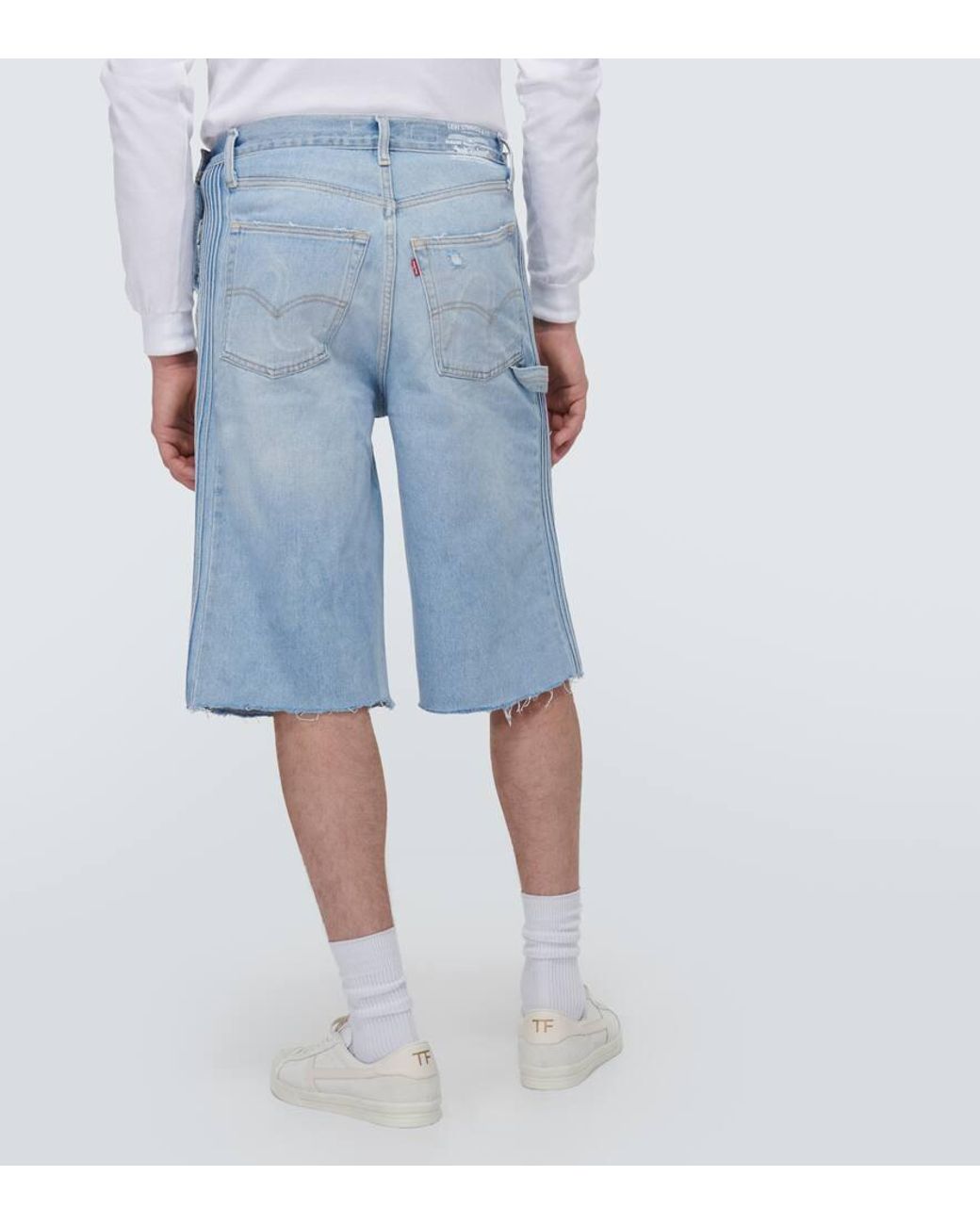 ERL X Levi'S 501 Distressed Denim Shorts in Blue for Men | Lyst