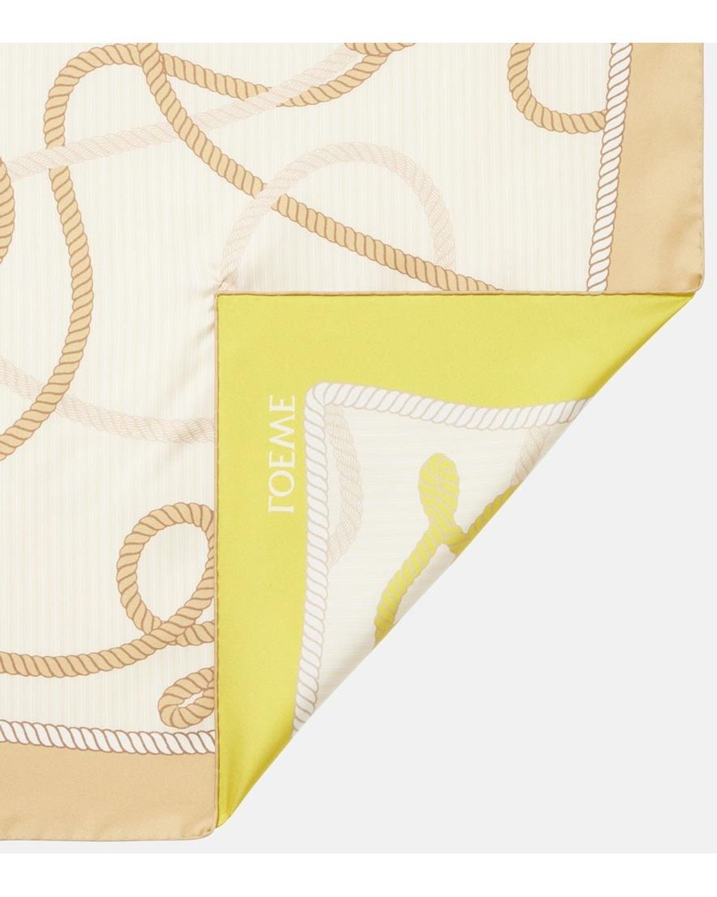 Loewe Natural Anagram Silk Twill Scarf