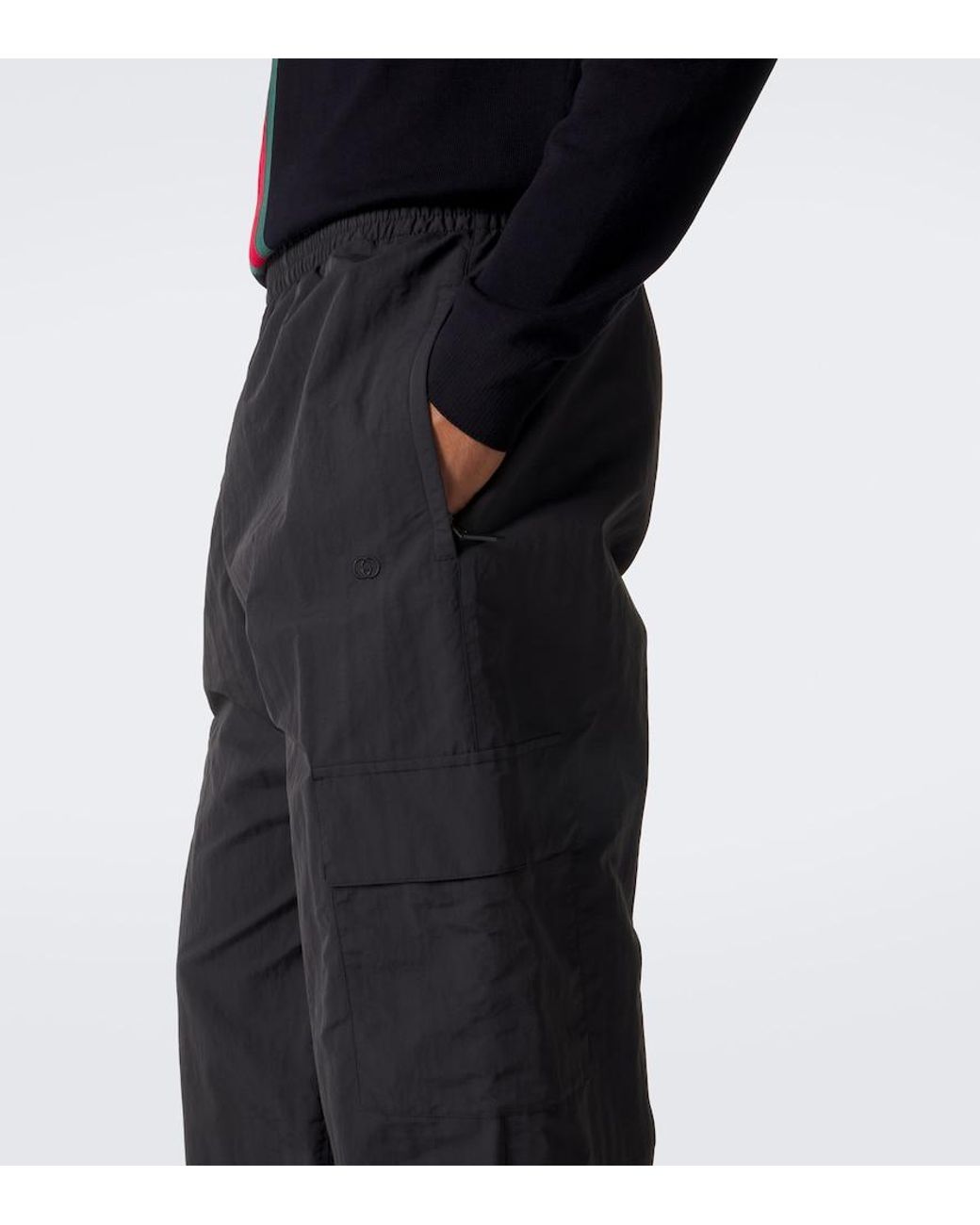 Gucci Blue Faille Cargo Pants for men