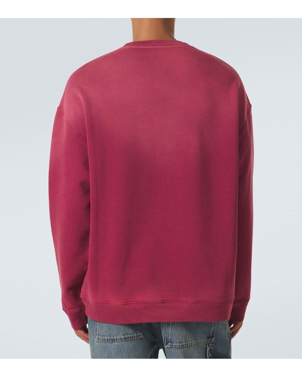 Loewe Pink Anagram Cotton Jersey Sweatshirt for men